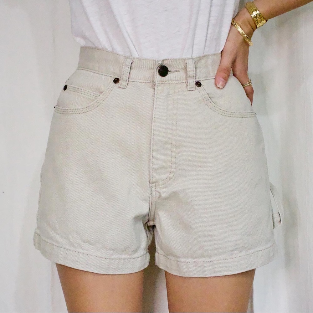 VINTAGE OLD NAVY BEIGE DENIM SHORTS